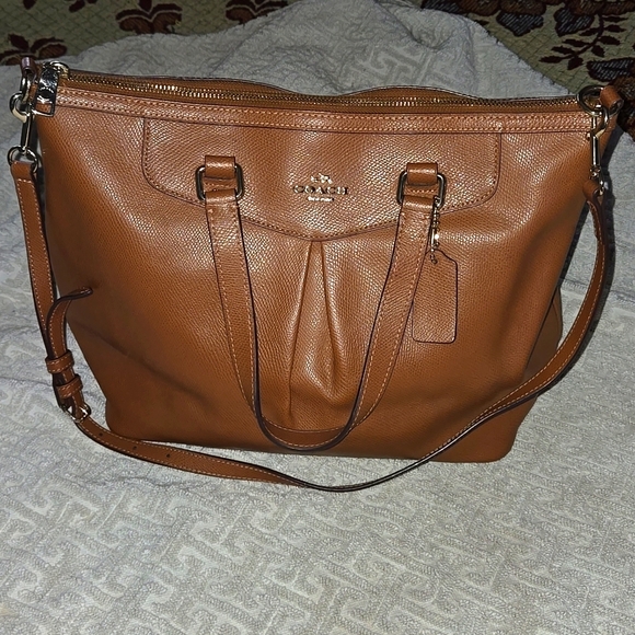 VINTAGE Coach PLEAT TOTE IN CROSSGRAIN LEATHER (COACH F34680) - Picture 4 of 10